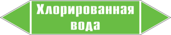 Маркировка трубопровода "хлорированная вода" (пленка, 358х74 мм) - Маркировка трубопроводов - Маркировки трубопроводов "ВОДА" - ohrana.inoy.org