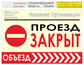 Информационный щит "объезд справа" (пленка, 90х60 см) t13 - Охрана труда на строительных площадках - Информационные щиты - ohrana.inoy.org